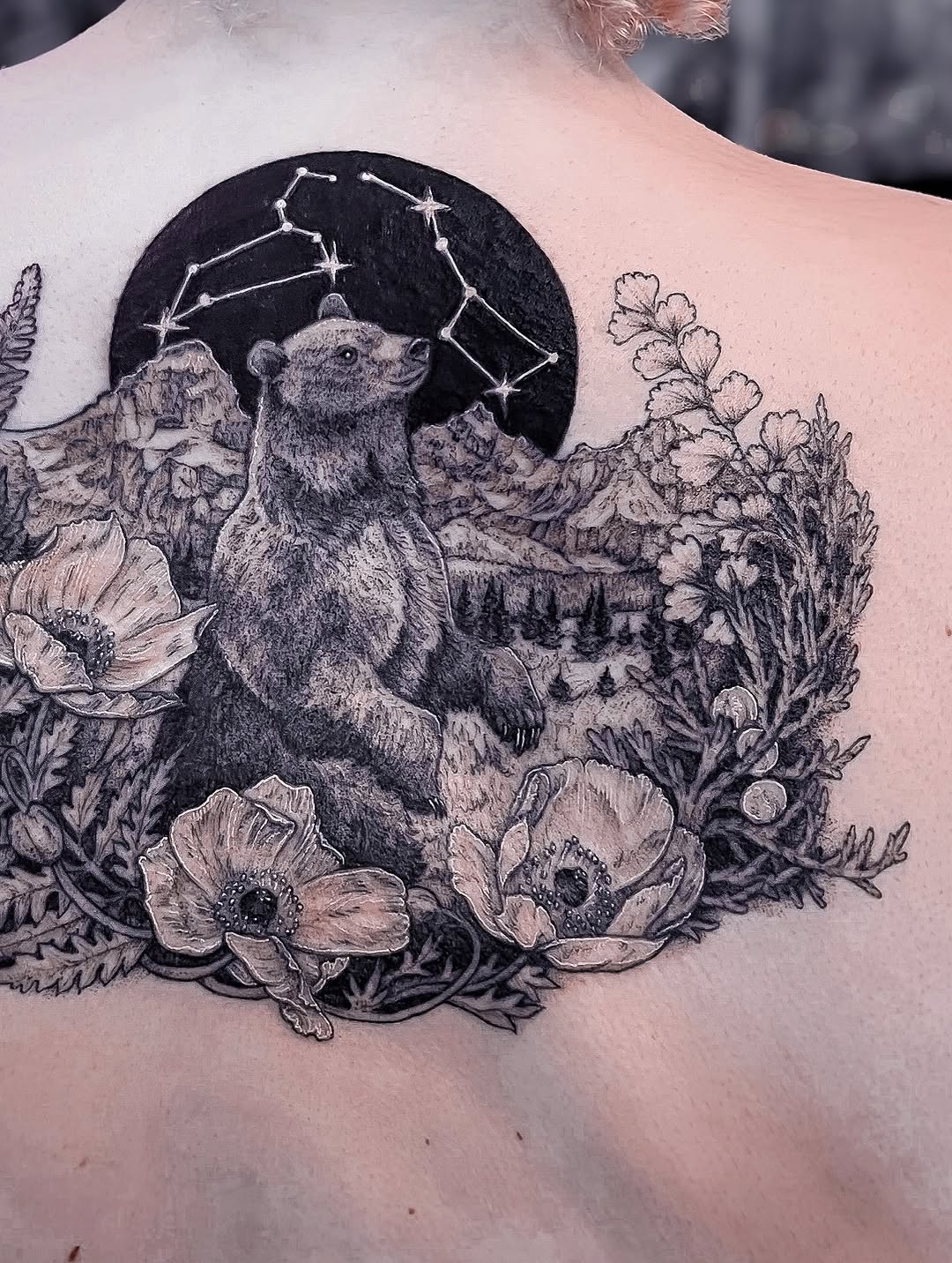 Tattoo by @thedimforest β black_and_grey