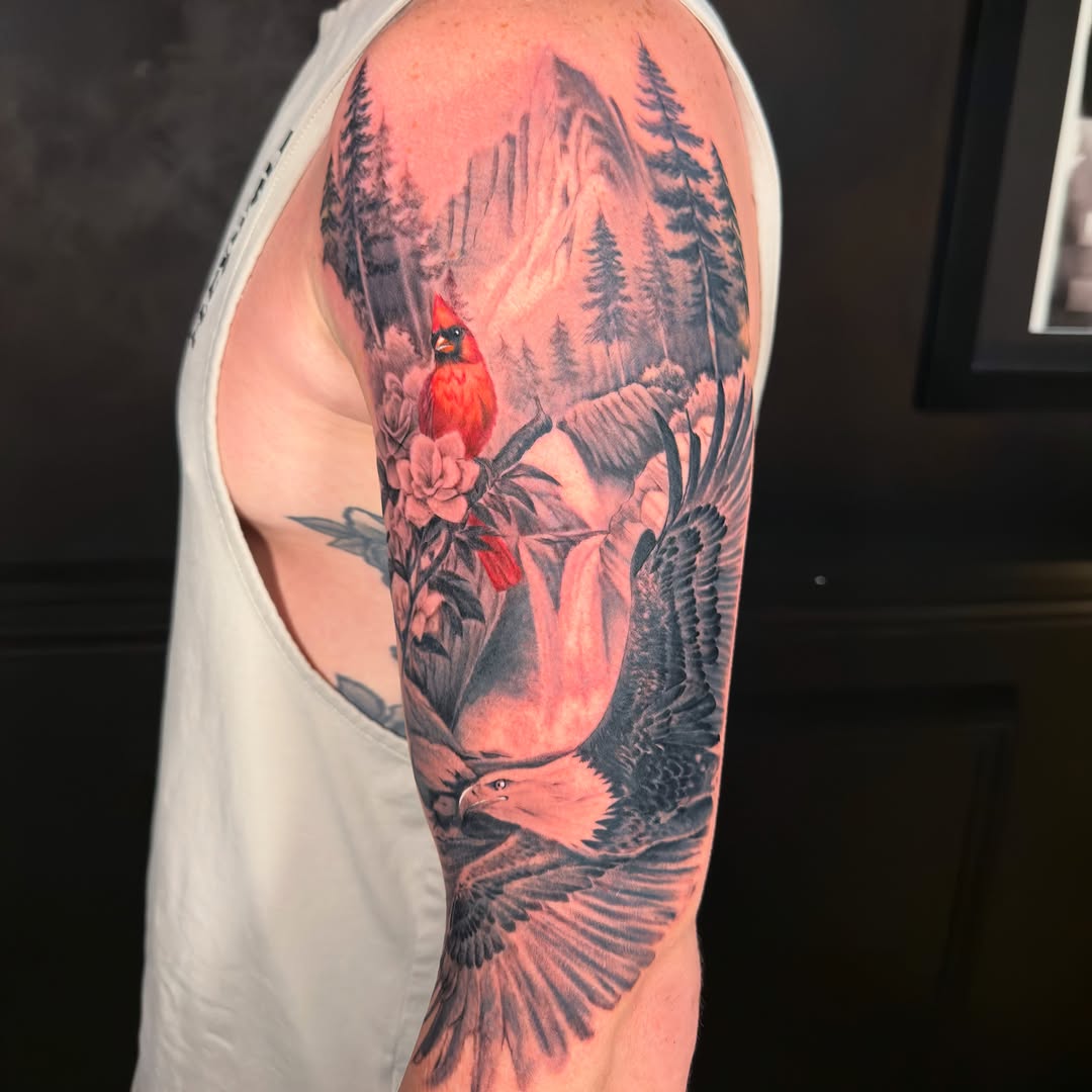 Tattoo by @justinhaytattoos โ realism, black_and_grey