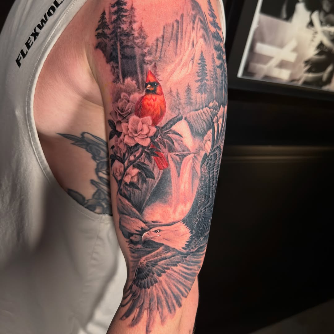 Tattoo by @justinhaytattoos โ realism, black_and_grey