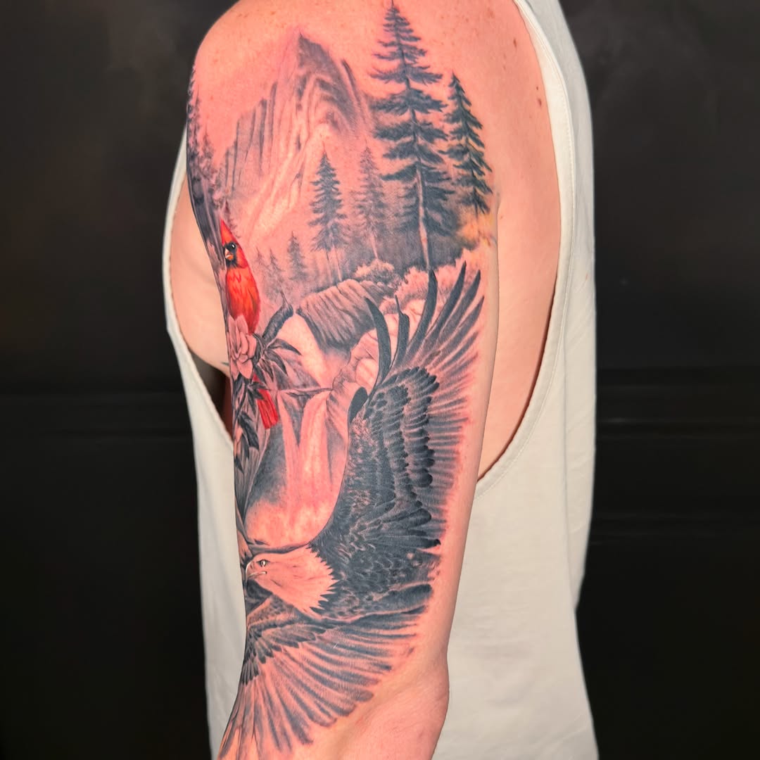 Tattoo by @justinhaytattoos โ realism, black_and_grey