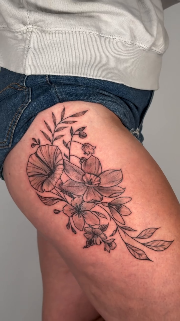 Tattoo by @lettiegraceink — fine_line, black_and_grey