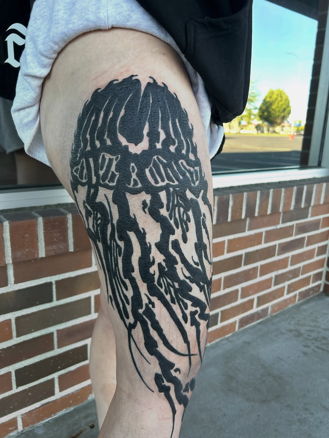 Tattoo by @dokkaebi_ink — blackwork