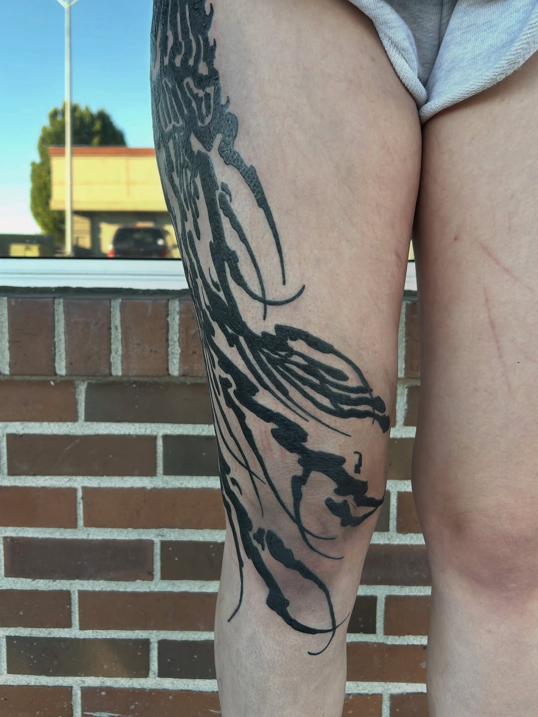 Tattoo by @dokkaebi_ink — blackwork