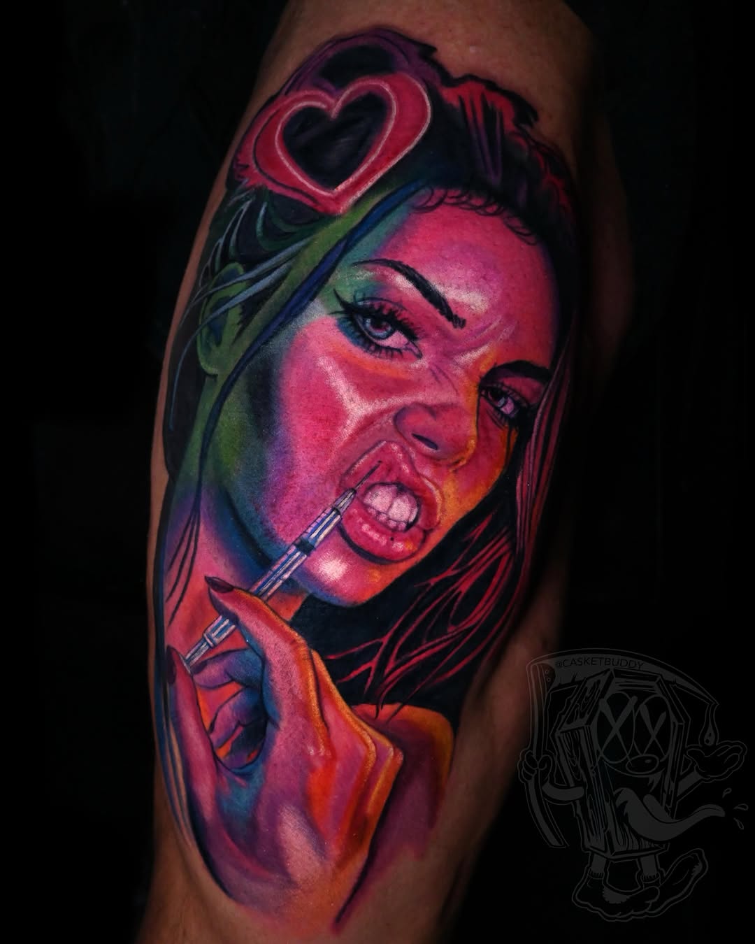 Tattoo by @casketbuddy — realism, illustrative