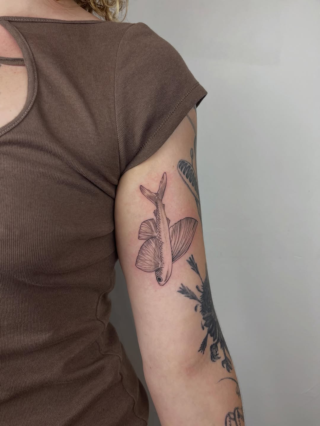 Tattoo by @ink_wench — fine_line, black_and_grey