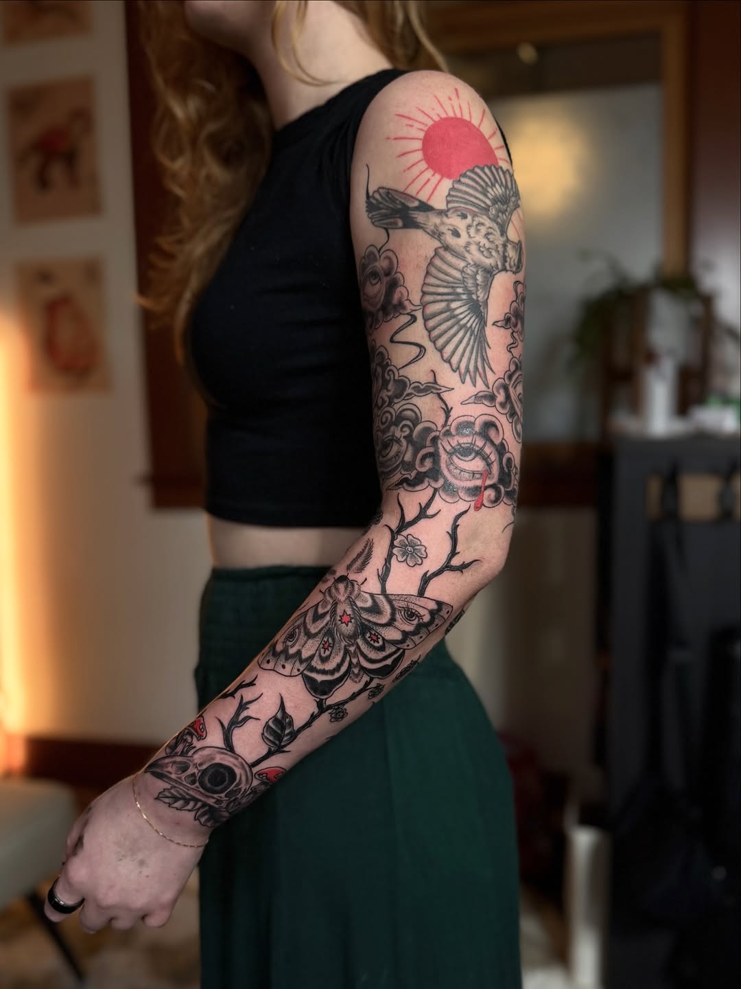 Tattoo by @cjamtattoos — illustrative, black_and_grey