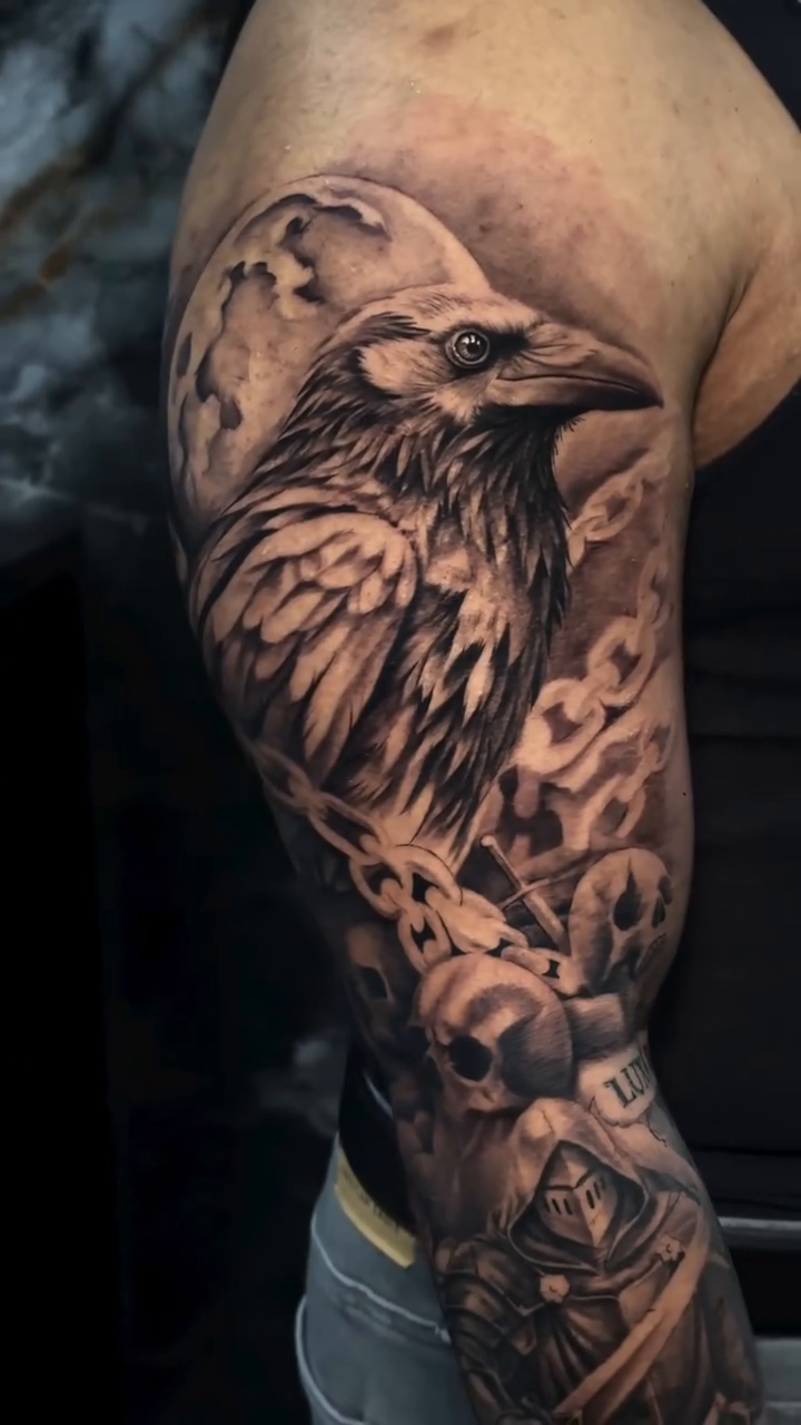 Tattoo by @doriink — black_and_grey, realism