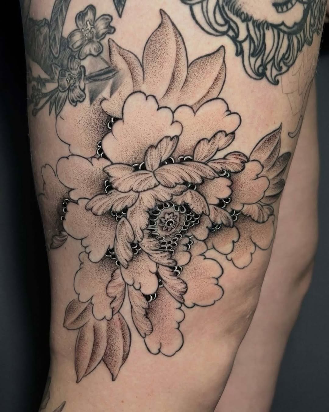 Tattoo by @southpaw.stipple โ dotwork, black_and_grey