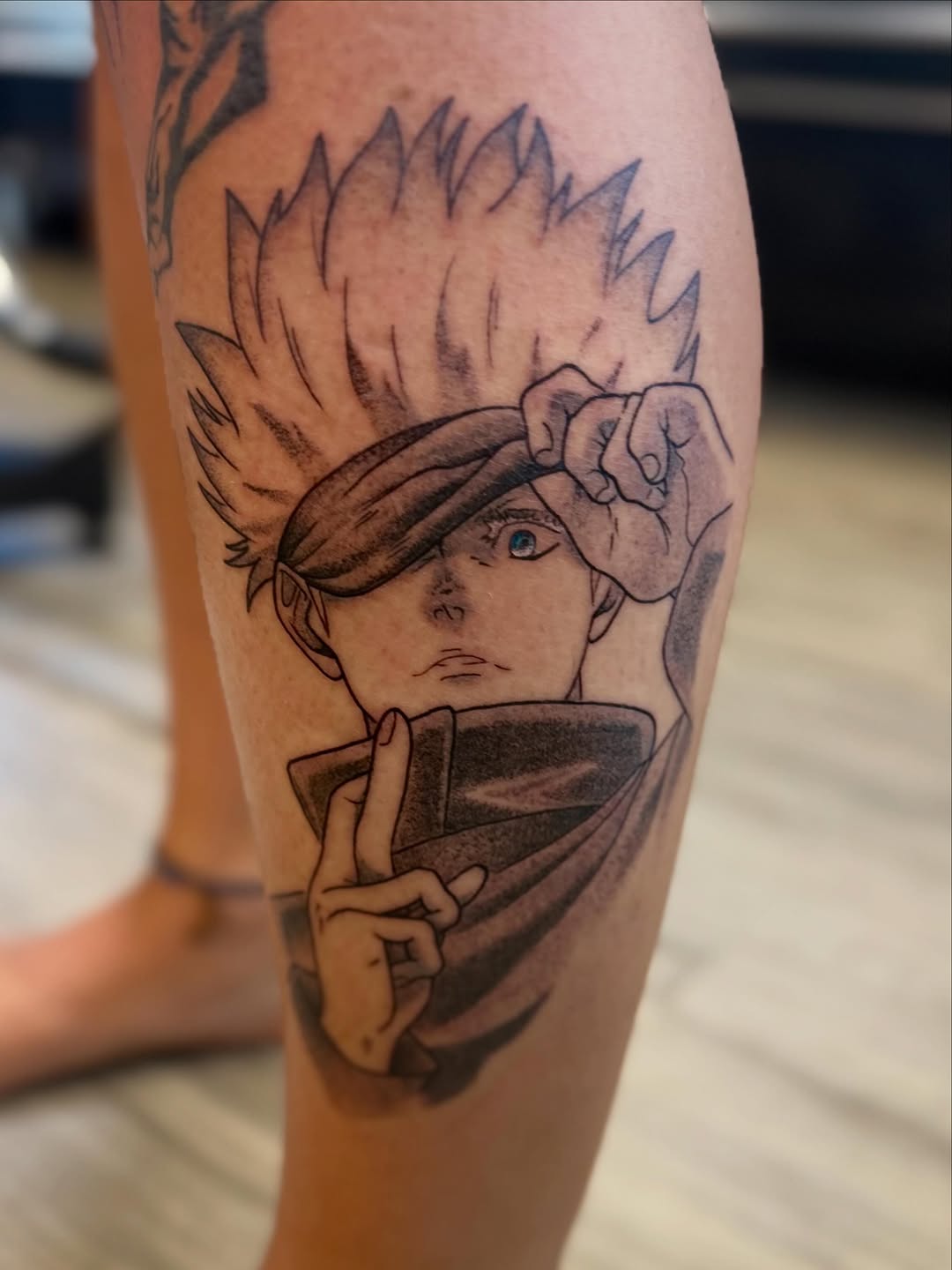 Tattoo by @hannahleetattoos β anime, black_and_grey