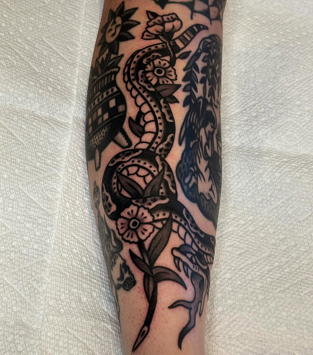 Tattoo by @tat2brain — american_traditional, black_and_grey