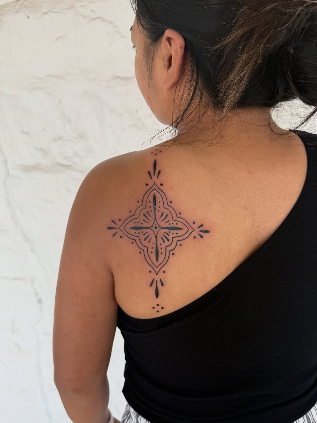 Tattoo by @manuinkatx — ornamental, dotwork