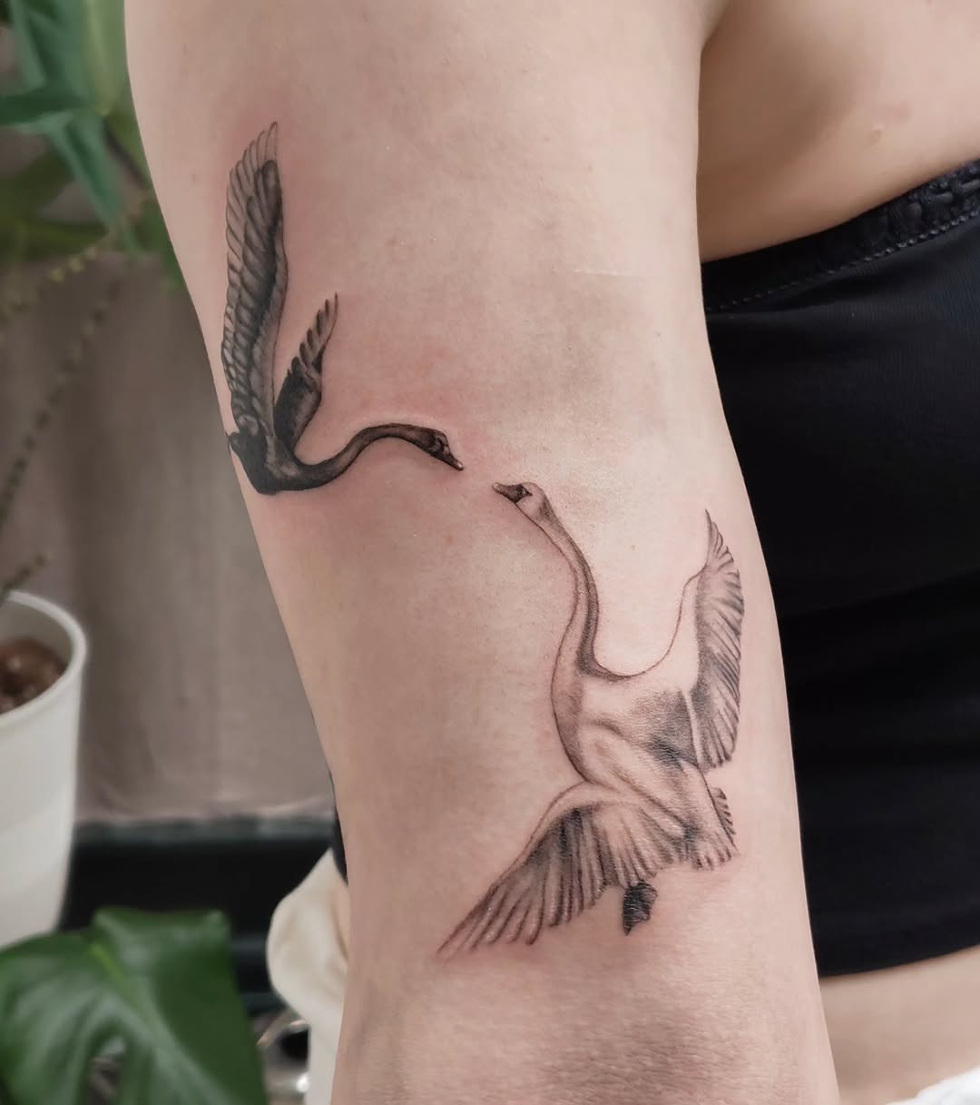 Tattoo by @m3ga.p1xlz — realism, black_and_grey