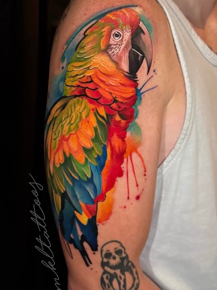 Tattoo by @mkltattoos — watercolor