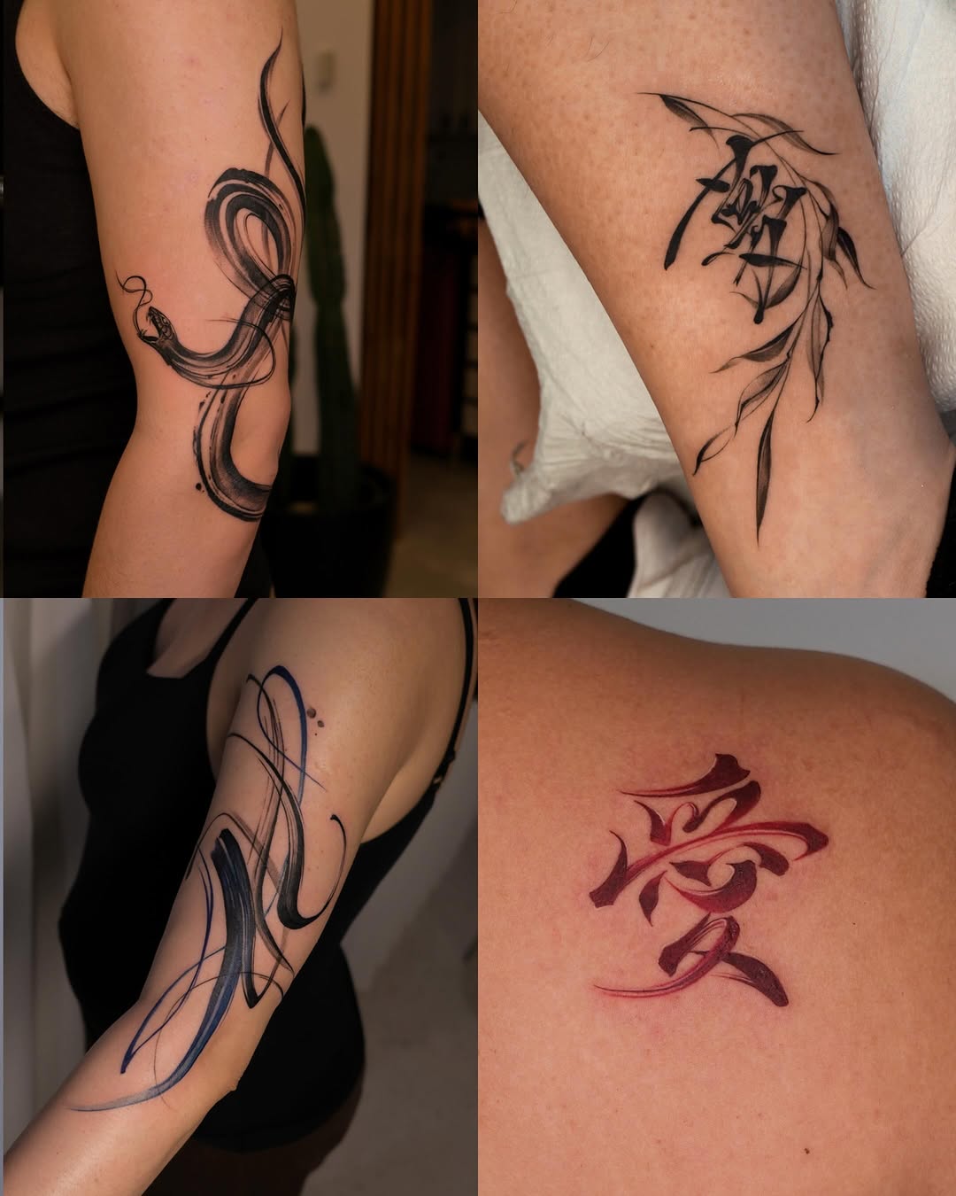 Tattoo by @karmon.tat — illustrative, blackwork