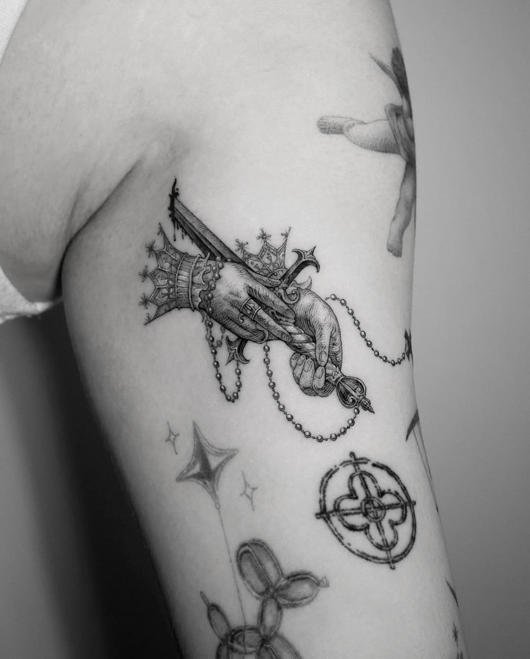 Tattoo by @jeon______ — black_and_grey, illustrative
