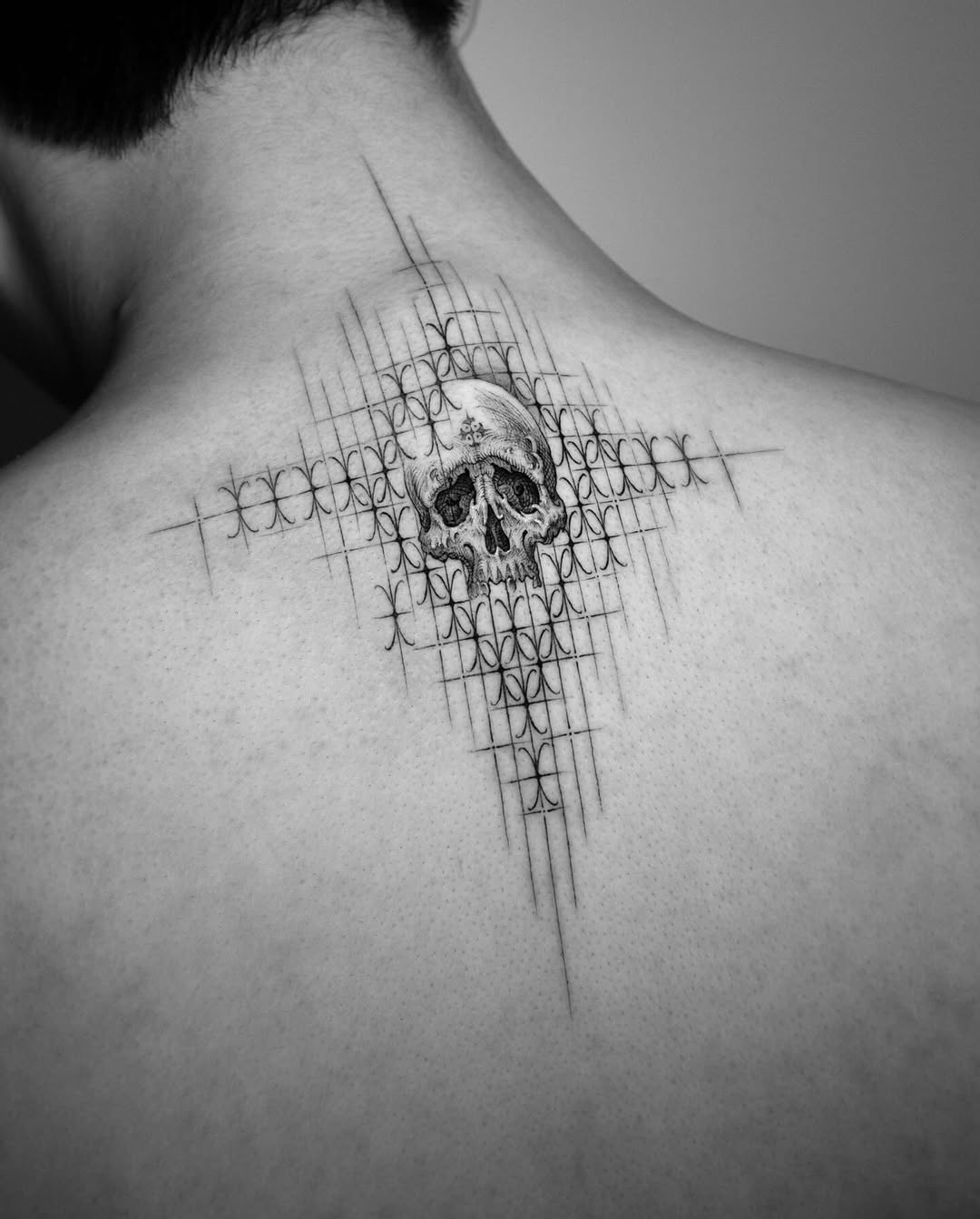 Tattoo by @jeon______ — black_and_grey, geometric