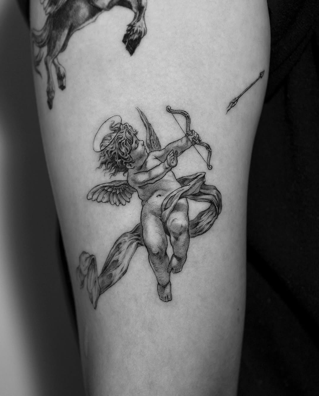 Tattoo by @jeon______ — black_and_grey, realism