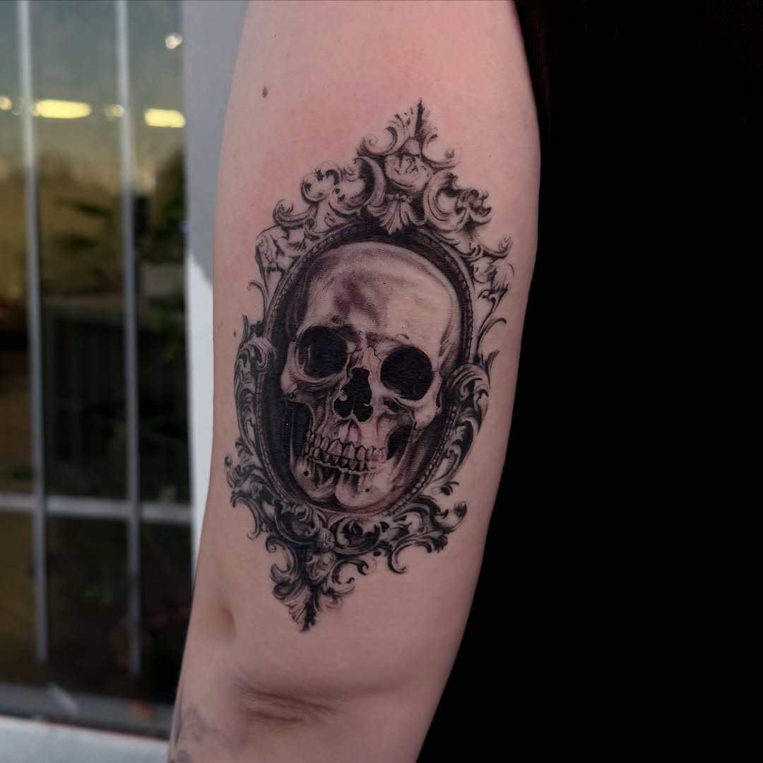 Tattoo by @tatt2dlaluna — black_and_grey, realism