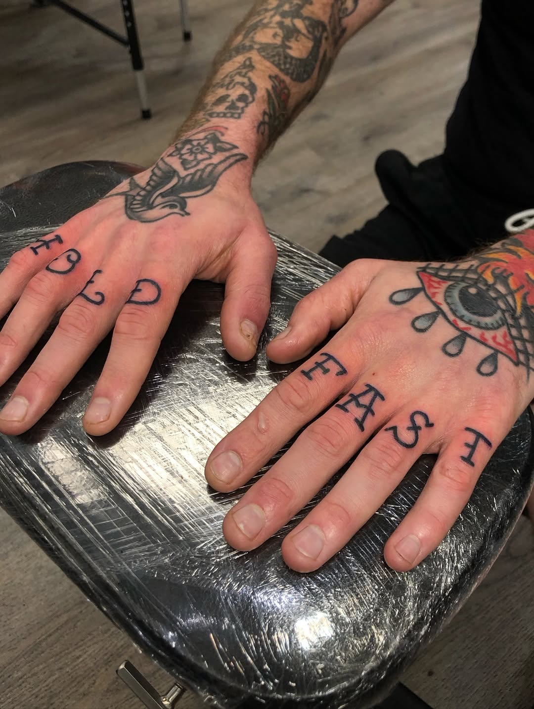Tattoo by @nicksharratt — lettering_script, american_traditional