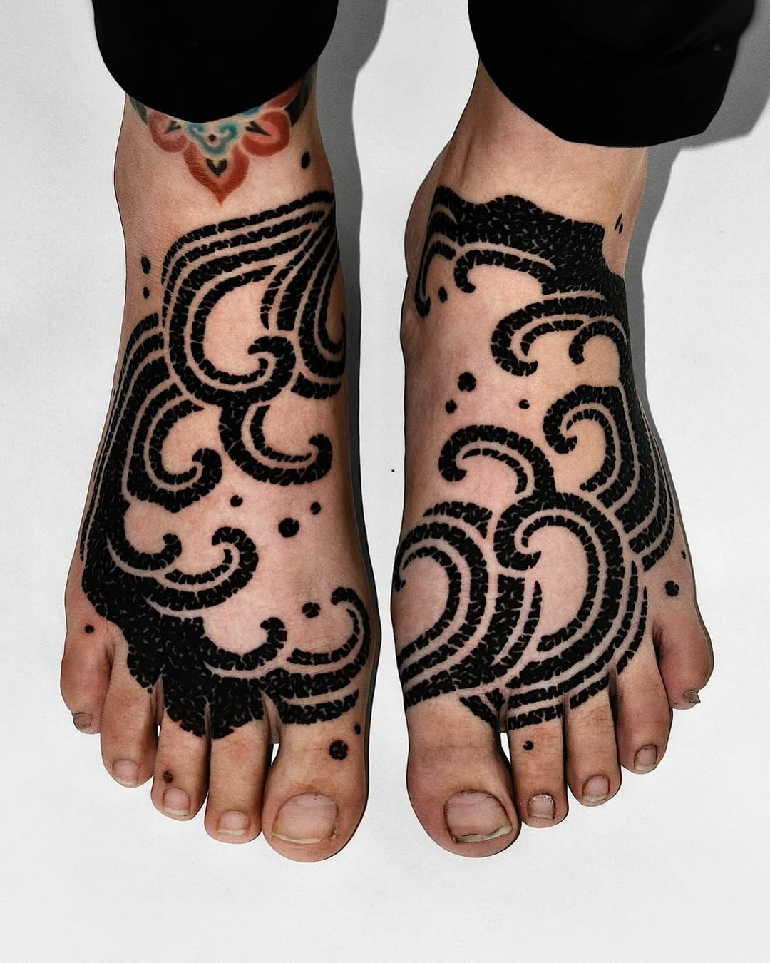 Tattoo by @mooromooropiece — blackwork, ornamental