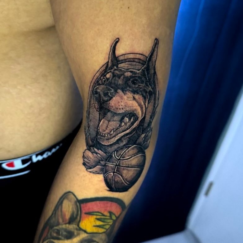 Tattoo by @lunchbox_ink — realism, black_and_grey