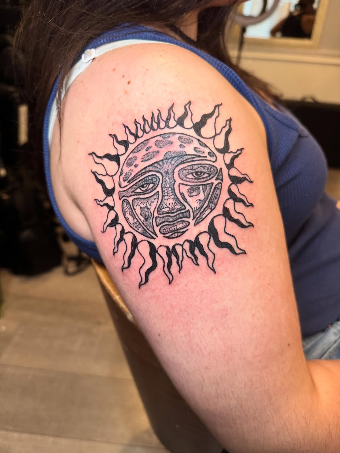 Tattoo by @dpatricktattoo — blackwork, black_and_grey