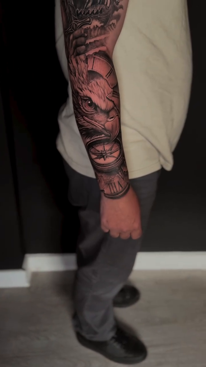 Tattoo by @vkilamb_studiotattoo — realism, black_and_grey