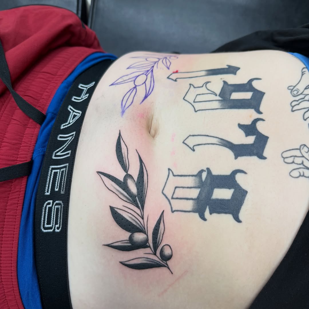 Tattoo by @driftingsquid — black_and_grey, lettering_script