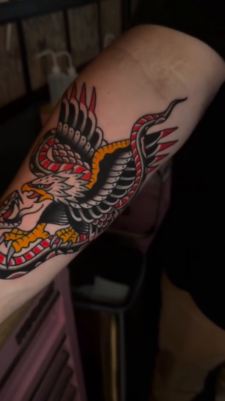 Tattoo by @kmacktattoos โ american_traditional, illustrative