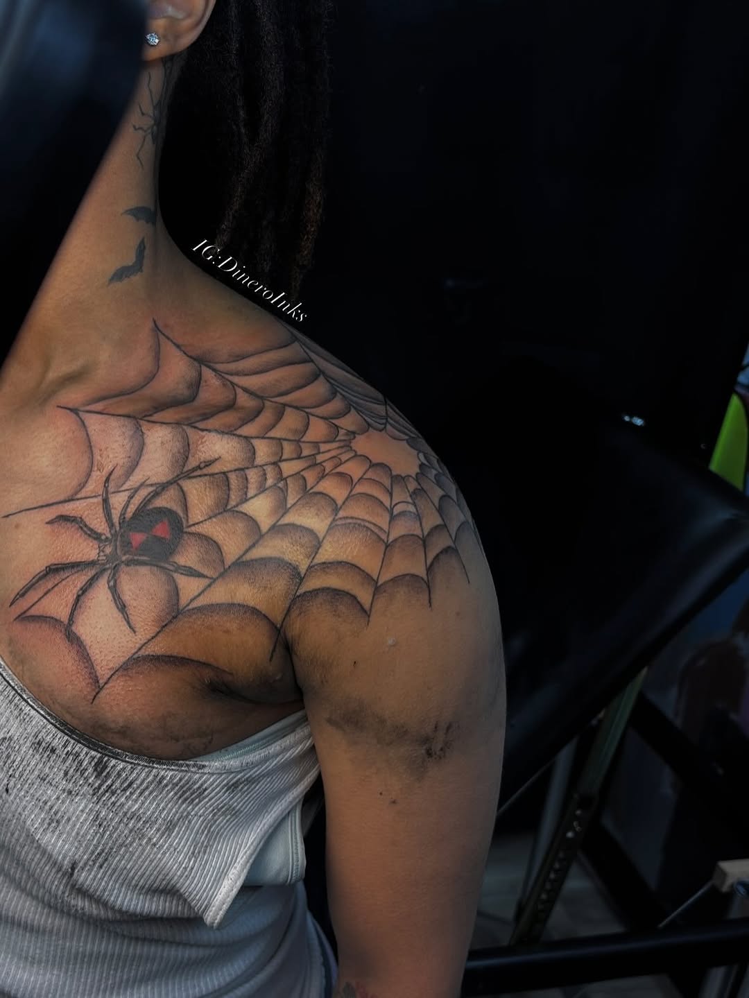 Tattoo by @dineroinks — blackwork