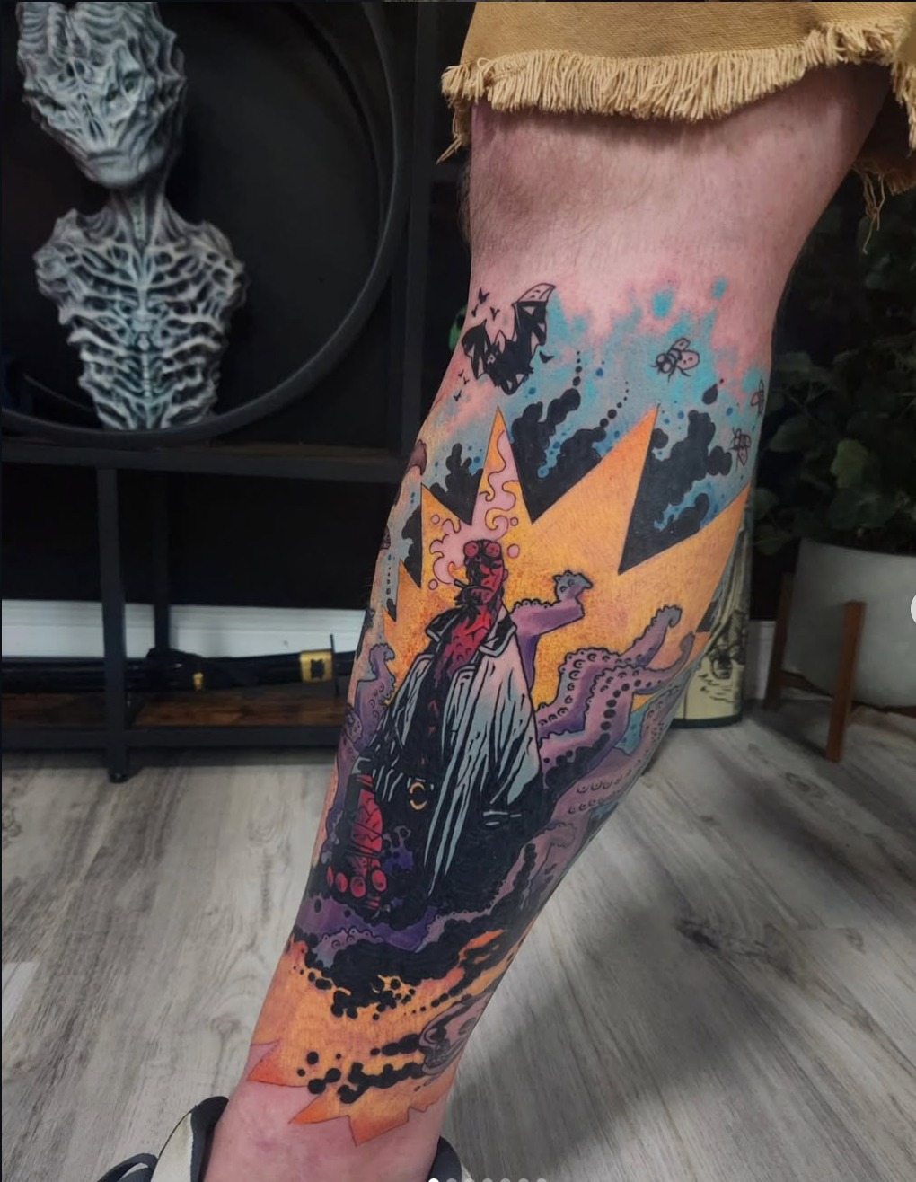 Tattoo by @geo_does_art — illustrative, trash_polka