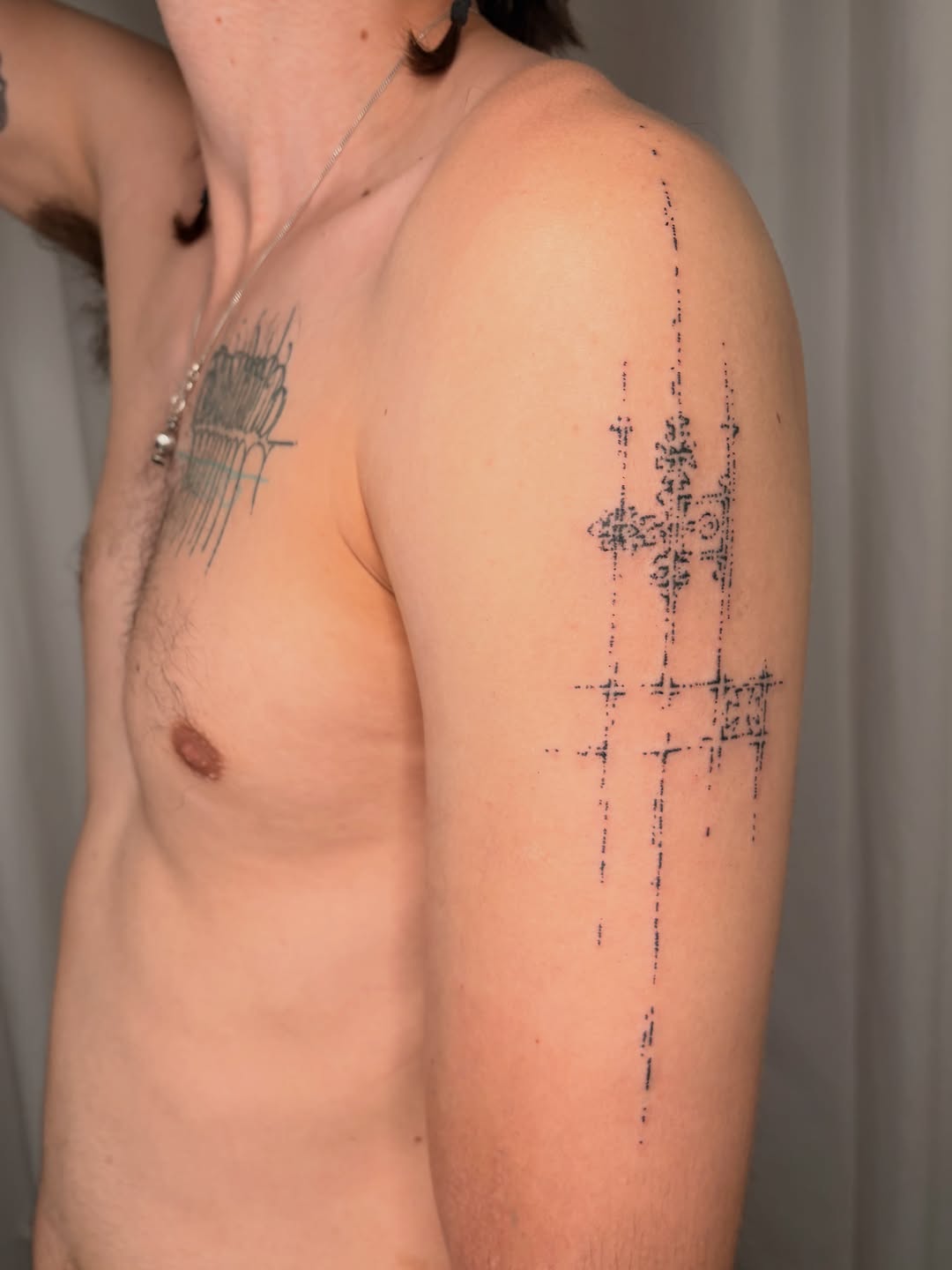 Tattoo by @swamp__slut — geometric, dotwork