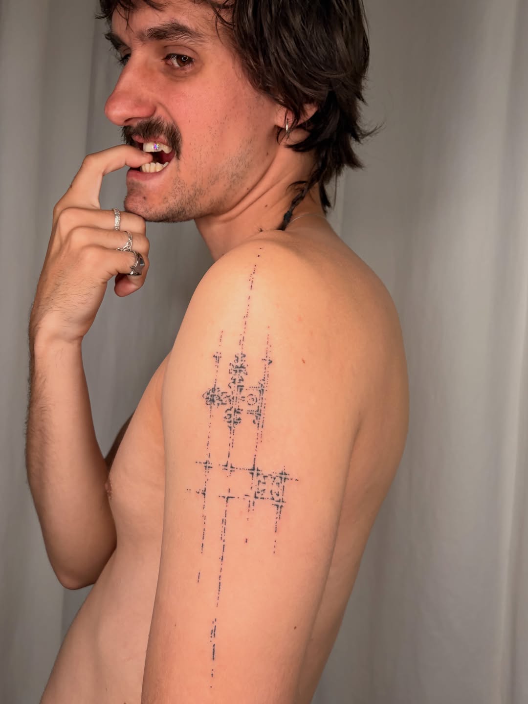Tattoo by @swamp__slut — geometric, minimalist