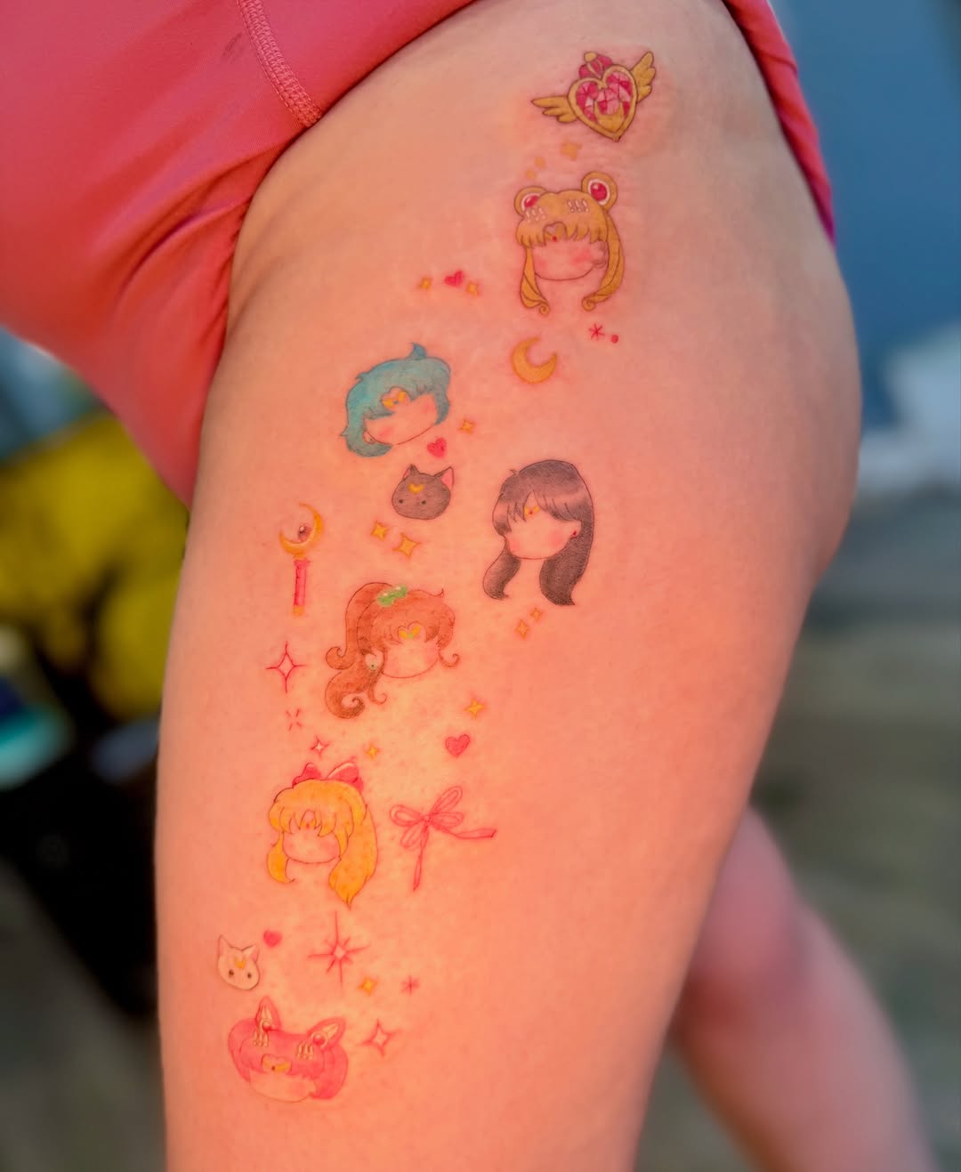 Tattoo by @chibi.inks โ anime, fine_line