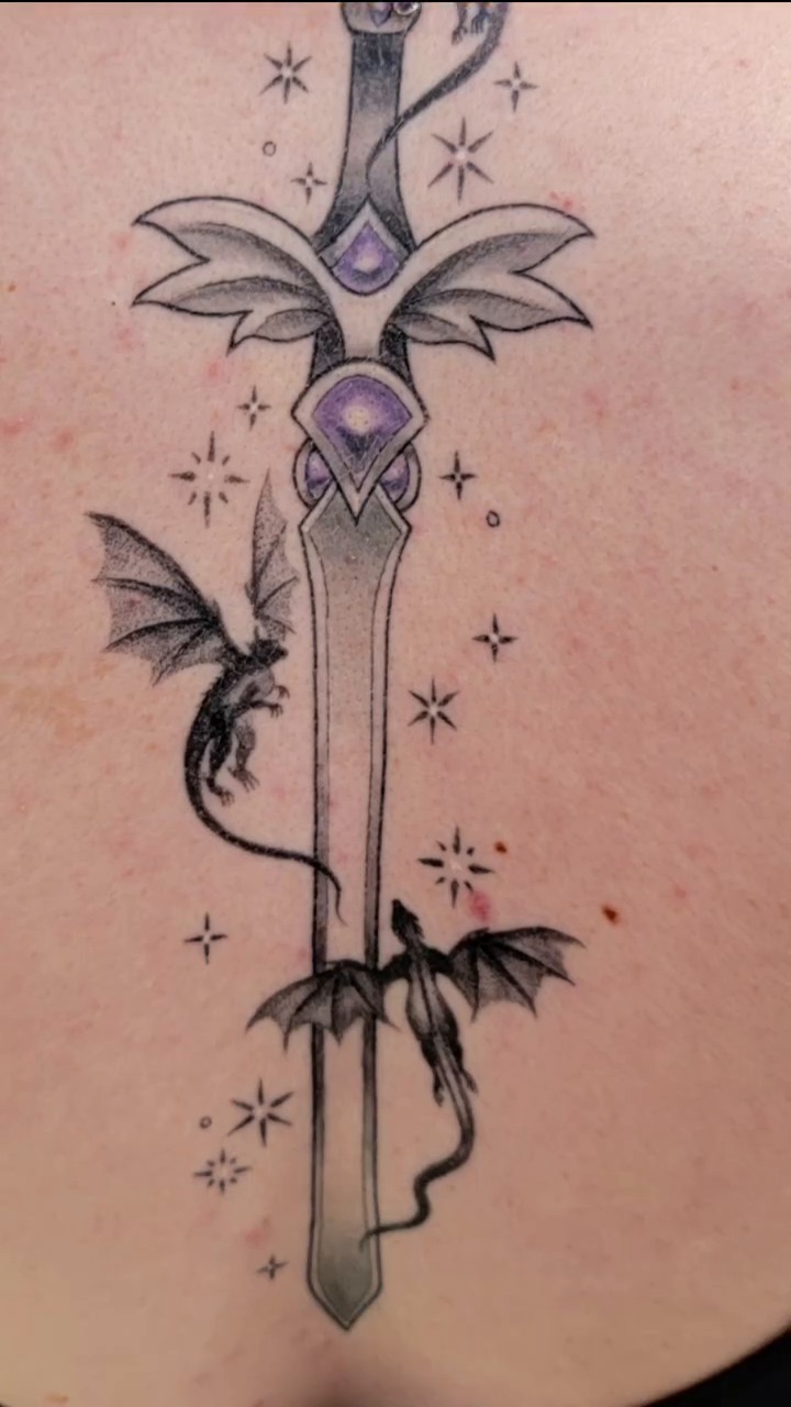 Tattoo by @aprilhightattoo — illustrative, black_and_grey