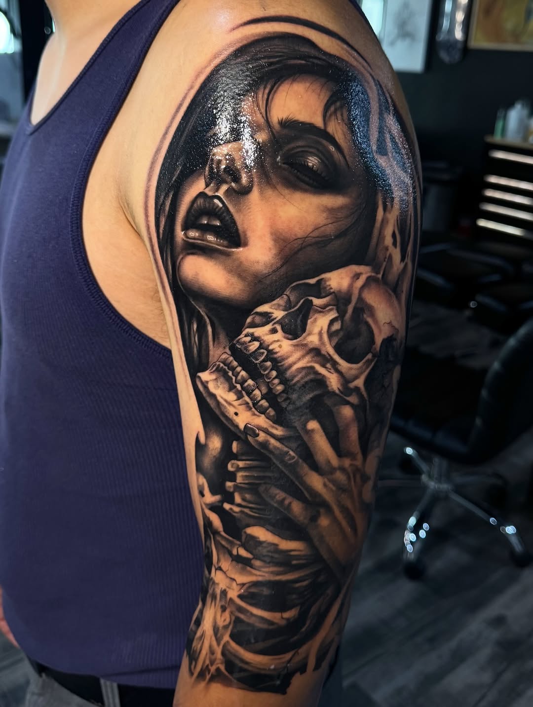 Tattoo by @flamure_tattoo — realism, dark_realism