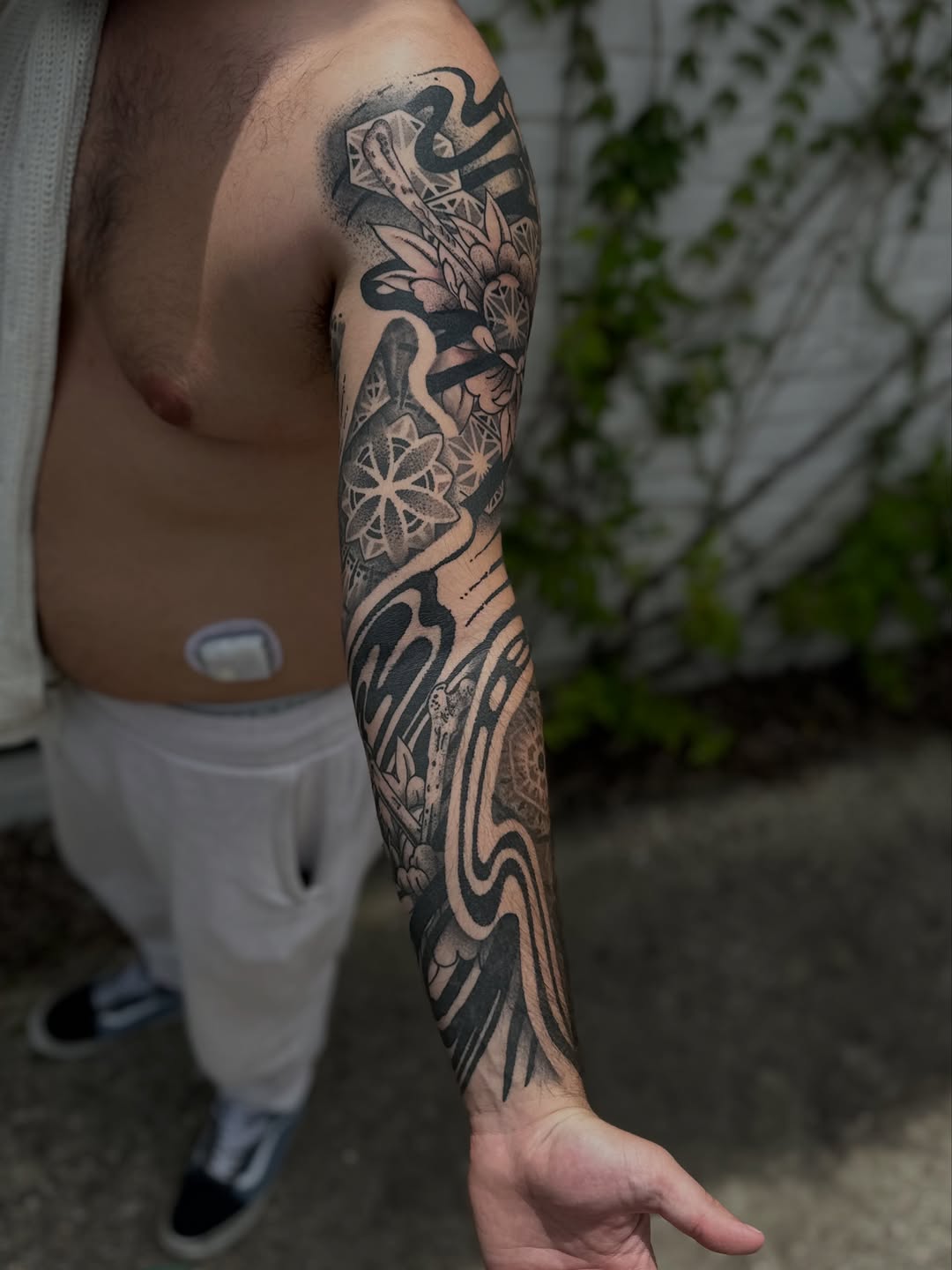 Tattoo by @jon.miller.tattoo — black_and_grey, geometric