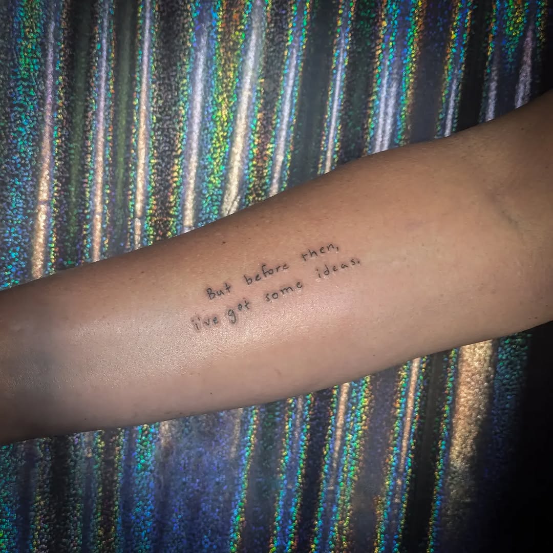 Tattoo by @scarygilvarrytattoo — lettering_script, fine_line