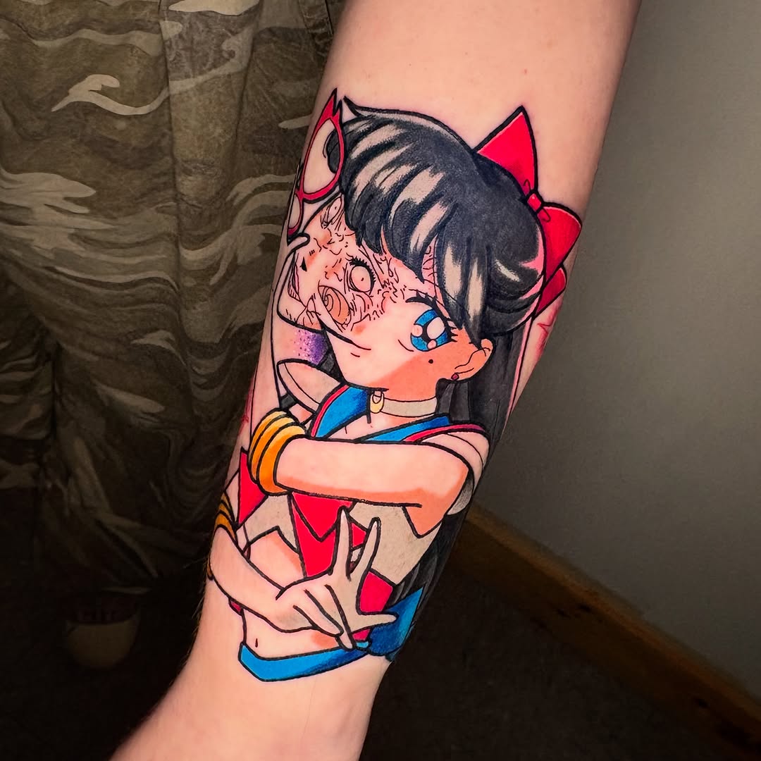 Tattoo by @chibicosori — anime, new_school