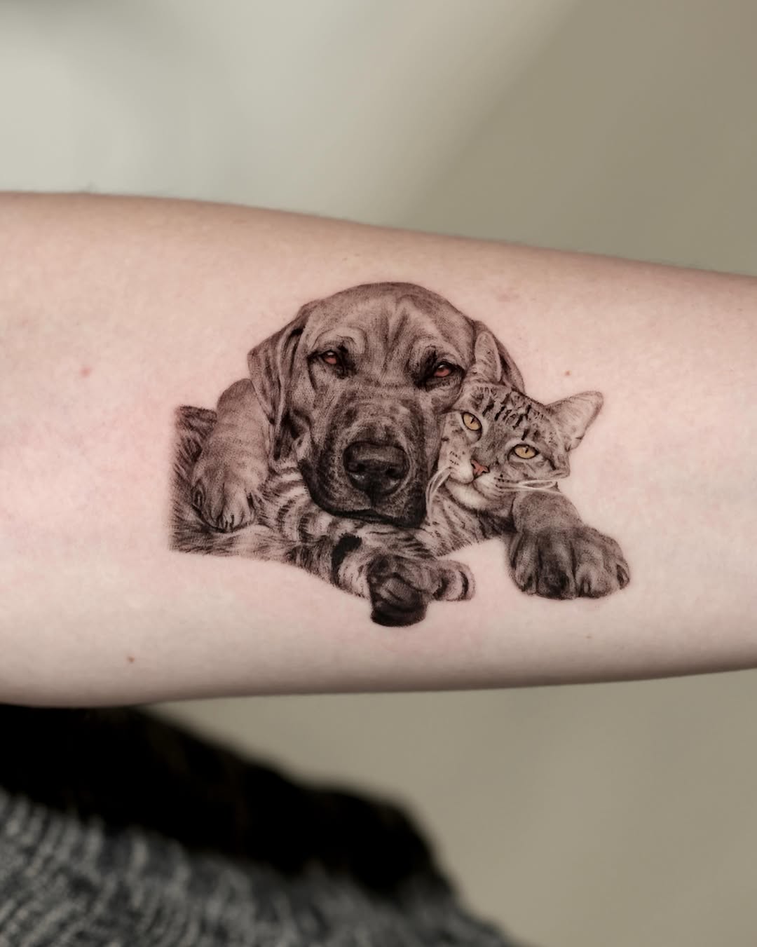 Tattoo by @tattooist_yeono — realism, black_and_grey