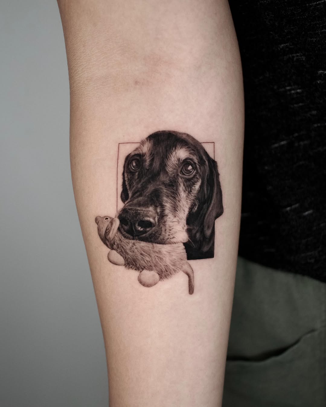 Tattoo by @tattooist_yeono — realism, black_and_grey