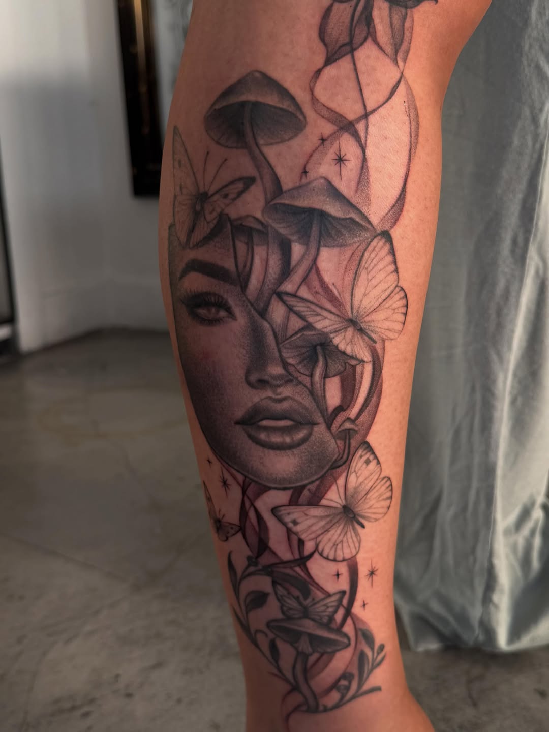 Tattoo by @medusa_michelletattoos — black_and_grey