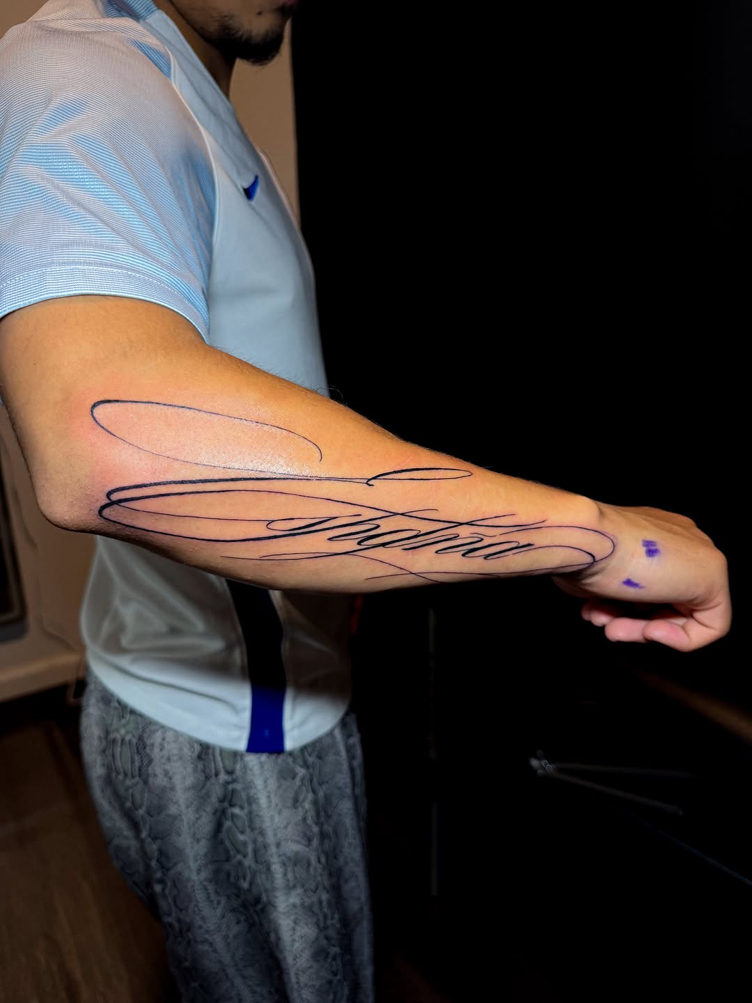 Tattoo by @ink.byav — lettering_script, fine_line