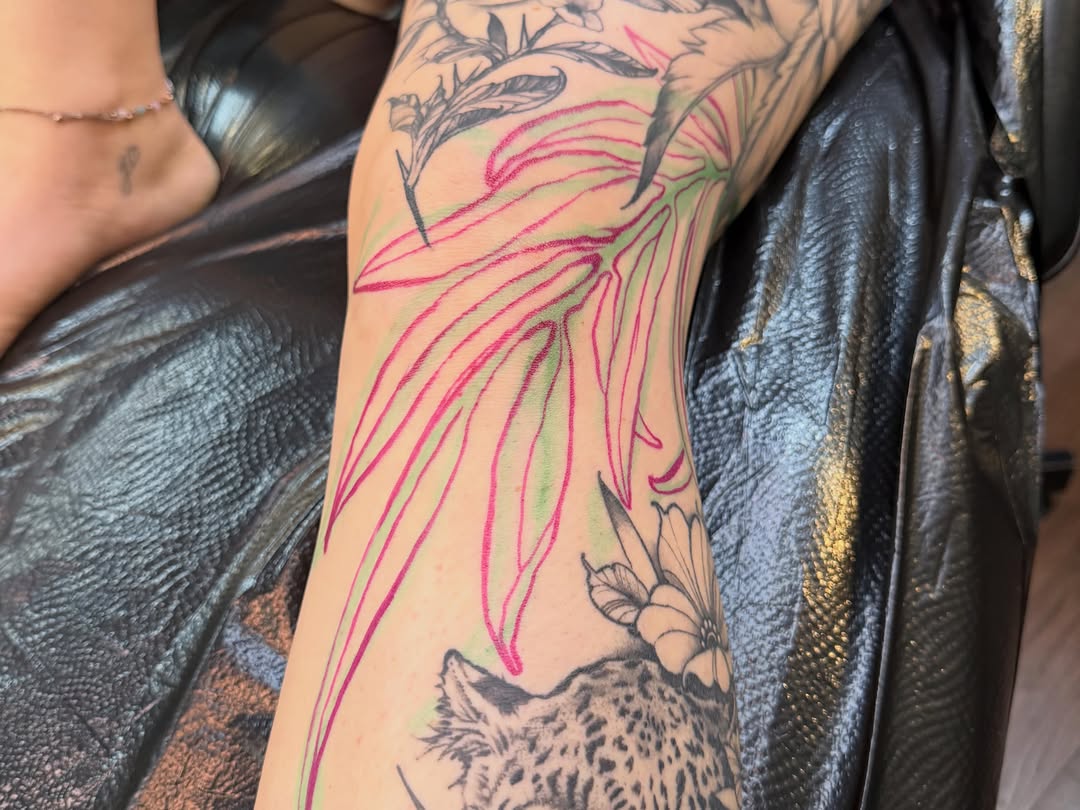 Tattoo by @inkedby_adam — illustrative, black_and_grey