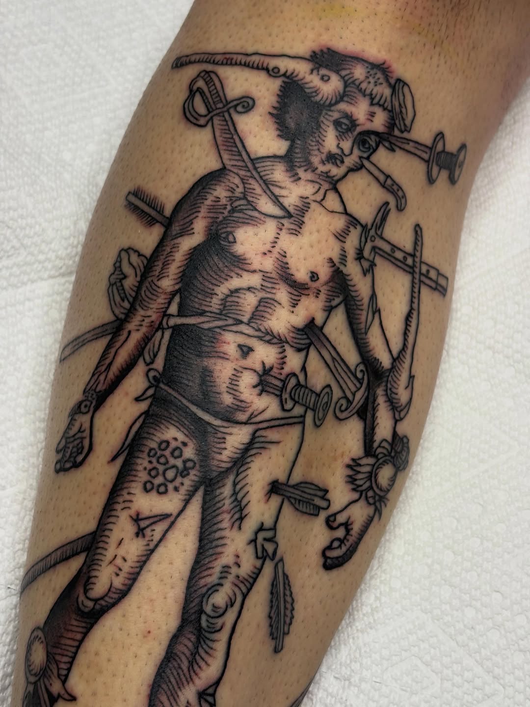 Tattoo by @sydthekidtattoos — black_and_grey