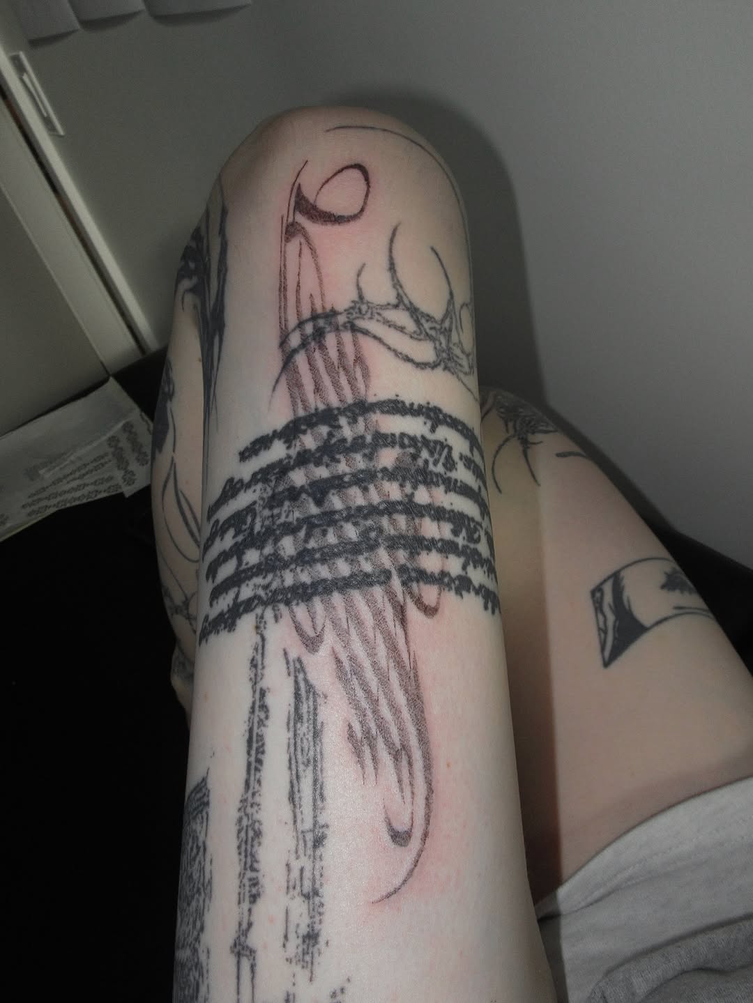 Tattoo by @sacer________ — blackwork, lettering_script