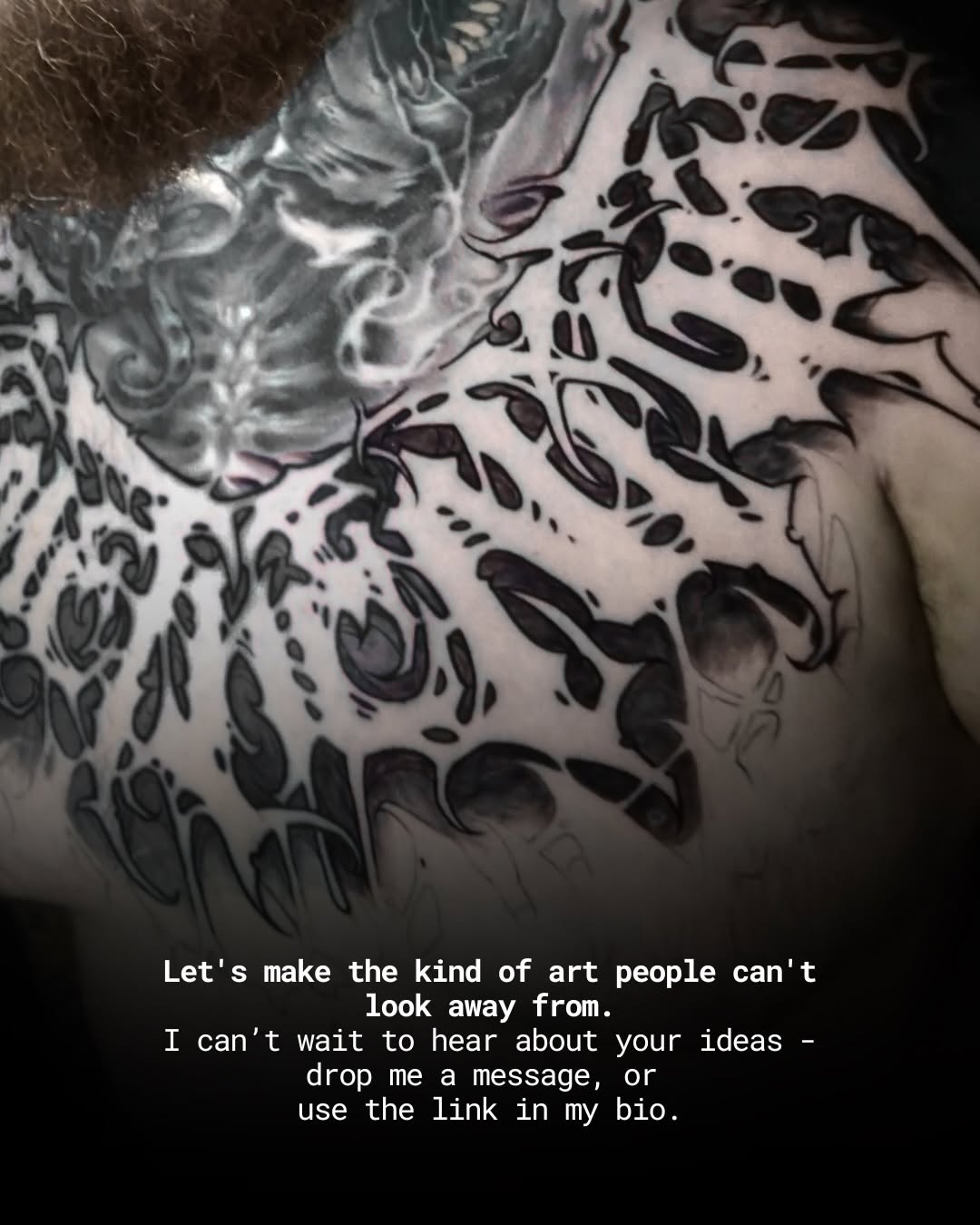 Tattoo by @crawlspace_tattoo โ blackwork, dark_realism
