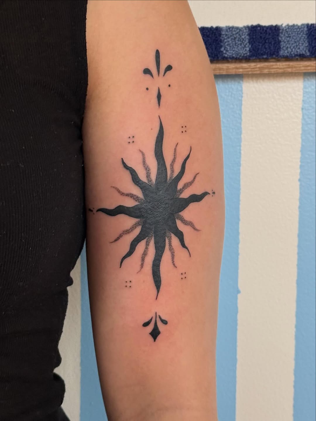 Tattoo by @chachki.papi — blackwork, dotwork