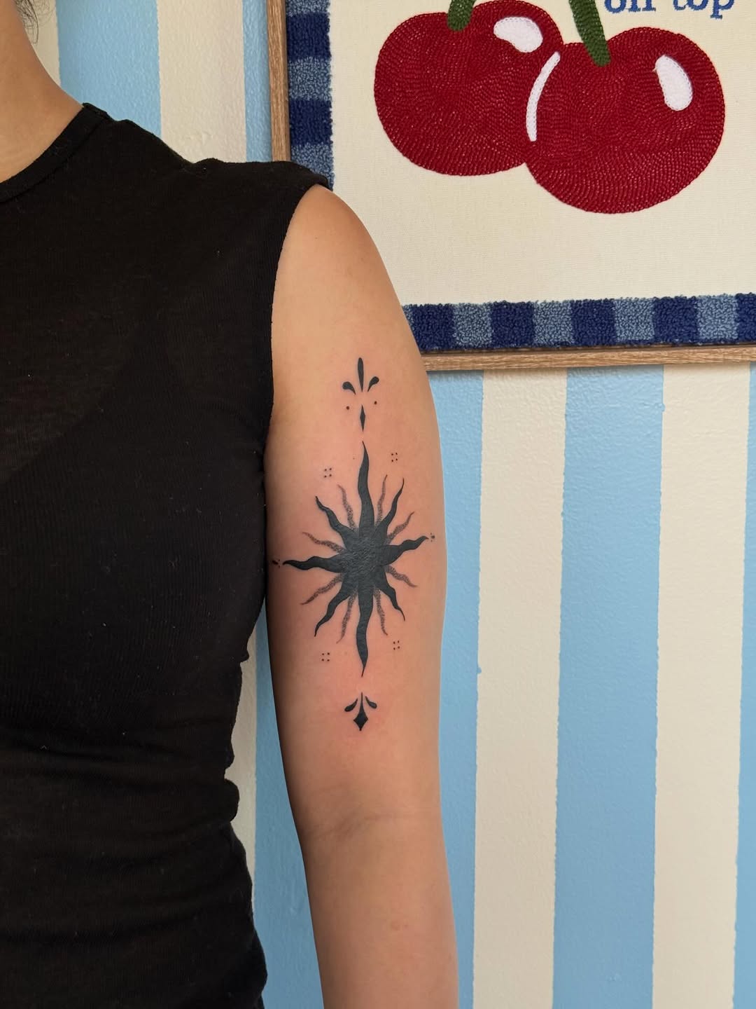Tattoo by @chachki.papi — blackwork, minimalist