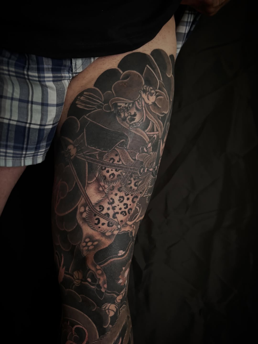 Tattoo by @z.hendrickson — japanese_irezumi, black_and_grey